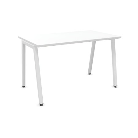 Bureau NOVA A profondeur 60 cm avec plateau mélaminé et piètement métallique en A.