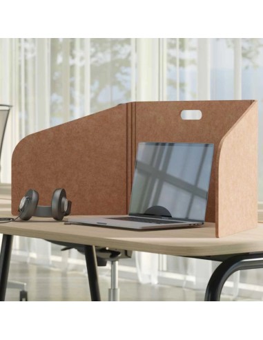 Écran acoustique Acoustic Artwork installé sur un bureau partagé