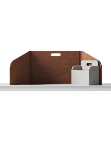 Écran acoustique de bureau mobile en feutre PET Acoustic Artworks pour espace coworking.