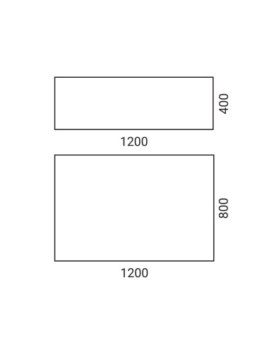 Dimensions panneau MODUS double face pour plafond.