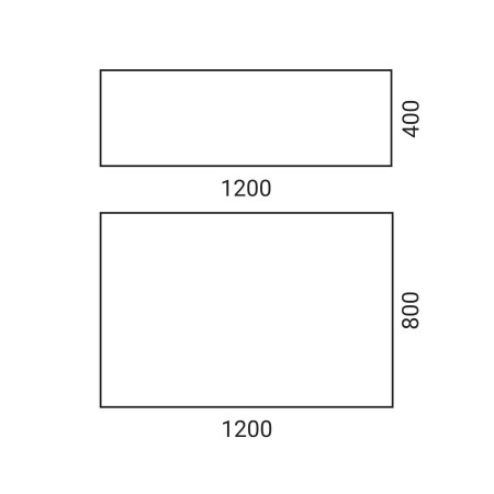 Dimensions panneau MODUS double face pour plafond.