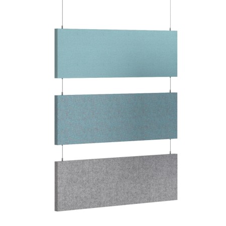 Triple panneau acoustique suspendu plafond MODUS double face.