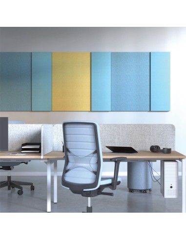 Panneau acoustique mural MODUS  pour absorption sonore bureau installé à Sierre.