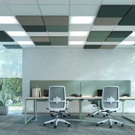 Panneau acoustique de plafond MODUS Light compatible avec les plafonds suspendus Armstrong. 2