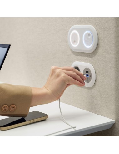 Prises de la cabine acoustique bureau 1 personne SONUS S+ Classe B.