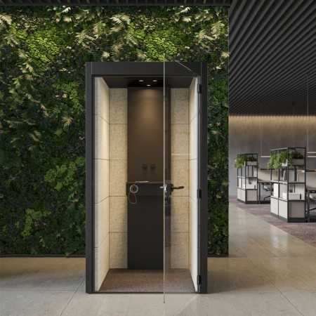 Cabine acoustique individuelle SILENT ROOM S pour appels téléphoniques et visioconférences en bureau ouvert. 2