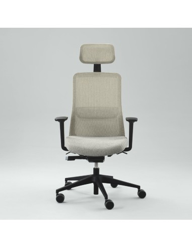 Chaise de bureau ergonomique avec dossier résille design EIRA pour salles de direction.