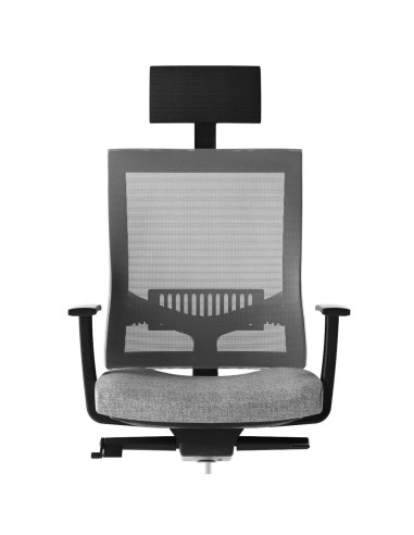 Fauteuil de direction EVA.II avec dossier résille vue de face.