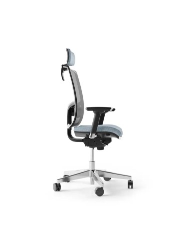 Fauteuil de direction ergonomique avec appui-tête DIVA vue de profil.