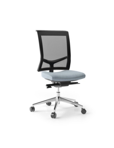 Siège ergonomique avec dossier respirant et pieds aluminium pour bureau professionnel EVA.