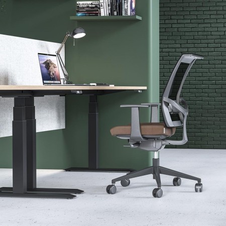 Chaise ergonomique lombaire pour bureaux et postes de travail design EVA.II confortable. 2