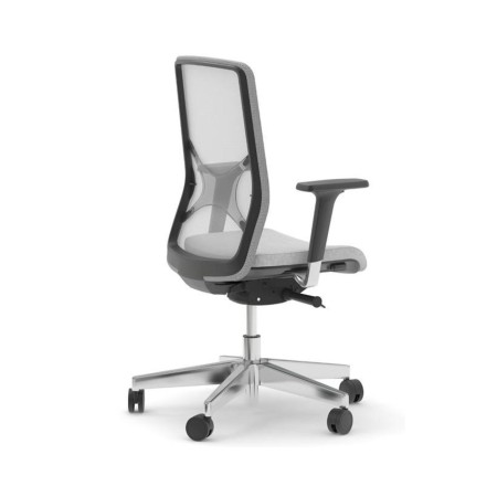 Siège de bureau ergonomique WIND résille avec soutien lombaire réglable de profil.