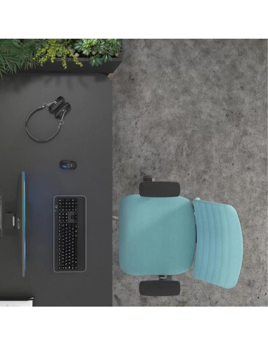 Chaise WIND de bureau ergonomique avec dossier rembourré tissu vue de haut à Zürich.
