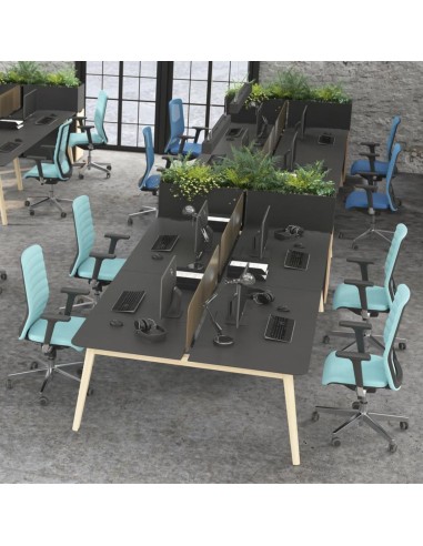 Chaises de bureau WIND avec dossier rembourré tissu dans un espace de travail professionnel à Lausanne.