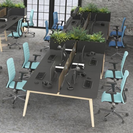 Chaises de bureau WIND avec dossier rembourré tissu dans un espace de travail professionnel à Lausanne.