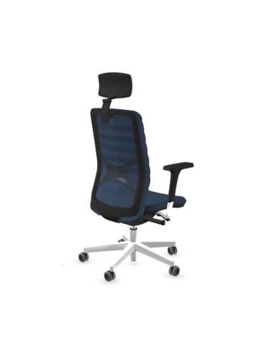 Vue arrière du fauteuil de direction WIND avec soutien lombaire intégré, têtière réglable.