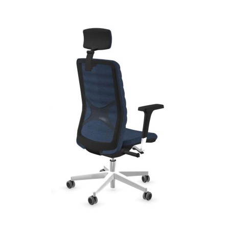 Vue arrière du fauteuil de direction WIND avec soutien lombaire intégré, têtière réglable.