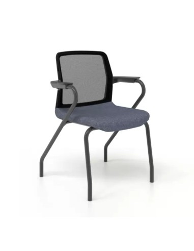 Chaise de réunion avec dossier en maille confort longue durée WIND.