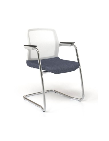 Chaise luge pour salles d'attente et réunions design WIND en résille.