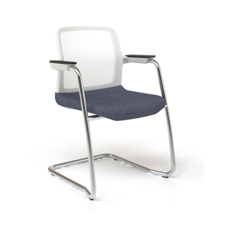 Chaise luge pour salles d'attente et réunions design WIND en résille.