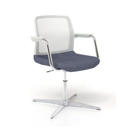Chaise de réunion pivotante avec réglage de hauteur, dossier résille WIND.
