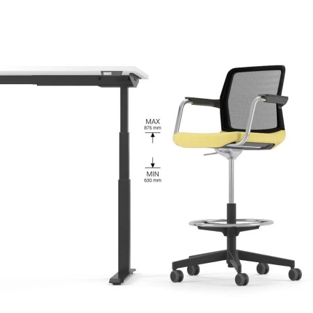 Chaise haute pivotante avec réglage en hauteur et assise rembourrée WIND.
