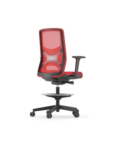 Chaise WIND de travail avec dossier résille respirant et soutien lombaire réglable de dos.