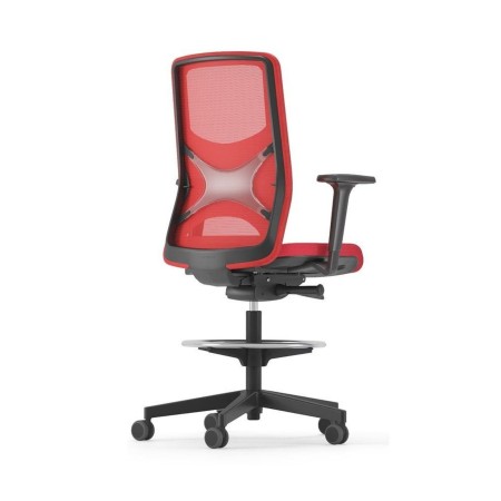 Chaise WIND de travail avec dossier résille respirant et soutien lombaire réglable de dos.