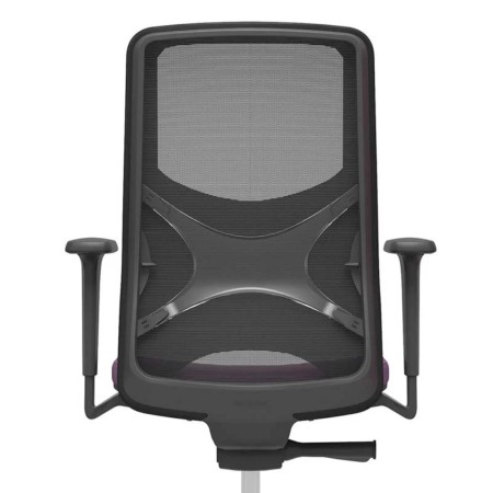 Soutien lombaire en croix de la chaise haute ergonomique professionnelle WIND en résille.