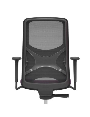 Soutien lombaire en croix de la chaise haute ergonomique professionnelle WIND en résille.
