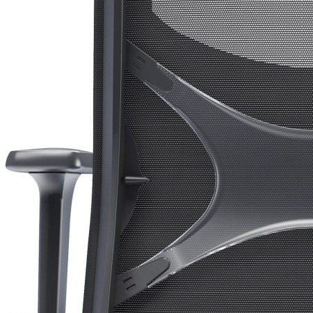 Dossier et accoudoirs de WIND siège haut de bureau ergonomique avec dossier résille et support lombaire.