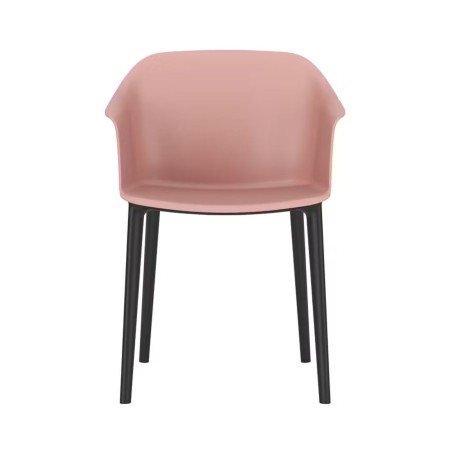 Chaise visiteur plastique avec accoudoirs POLYTONE-C face.