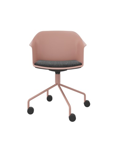 Fauteuil visiteur sur roulettes POLYTONE C vue de face.