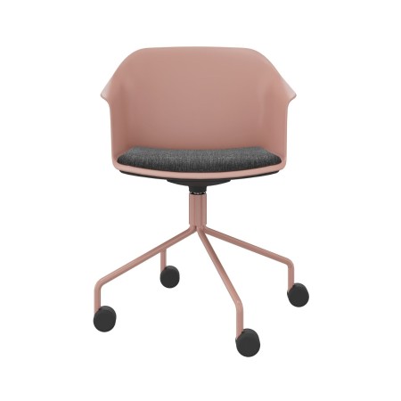 Fauteuil visiteur sur roulettes POLYTONE C vue de face.