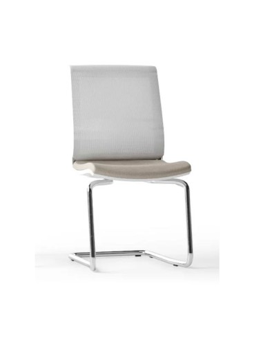 Chaise réunion avec piètement cantilever EVA pour réunions et conférences.