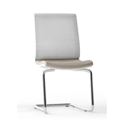 Chaise réunion avec piètement cantilever EVA pour réunions et conférences.