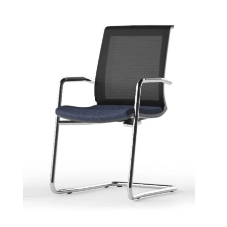 Chaise visiteur EVA avec dossier résille pour espaces professionnels.