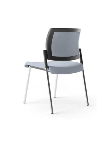 Chaise de réunion empilable 53,5 x 57,5 cm 4 pieds AURA de dos.