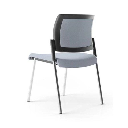 Chaise de réunion empilable 53,5 x 57,5 cm 4 pieds AURA de dos.