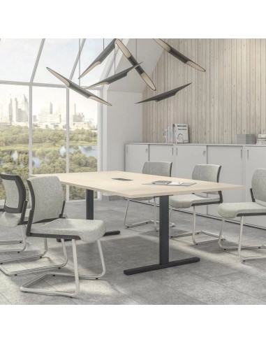 Salle de réunion à Sion avec chaises luge AURA assise rembourrée.
