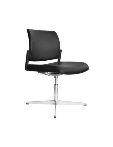Chaise de conférence avec piètement étoile et réglage en hauteur AURA.