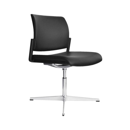 Chaise de conférence avec piètement étoile et réglage en hauteur AURA.