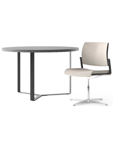 Chaise de réunion pivotante avec réglage en hauteur pour conférences AURA.