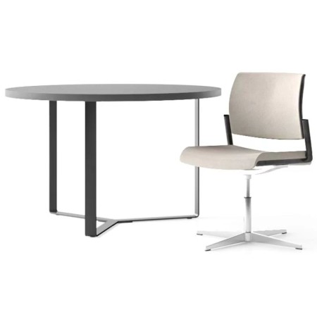 Chaise de réunion pivotante avec réglage en hauteur pour conférences AURA.