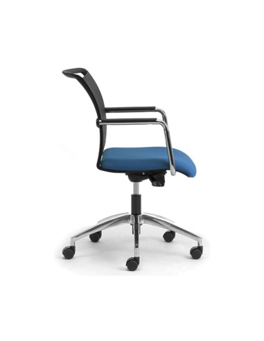 Chaise de travail et de réunion DIVA sur roulettes vue de profil.