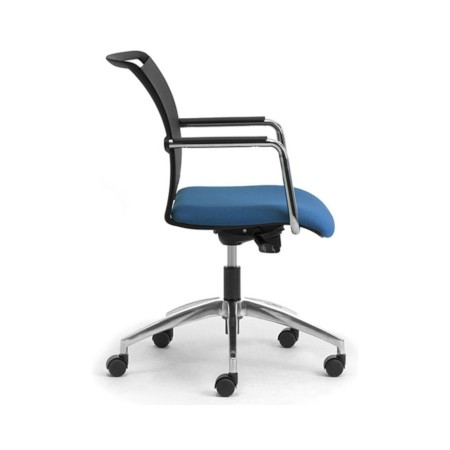 Chaise de travail et de réunion DIVA sur roulettes vue de profil.