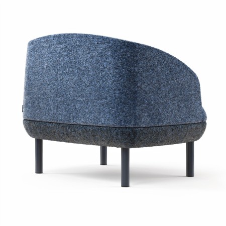 Chaise lounge KOPA 85 x 78 cm pieds métal de dos.