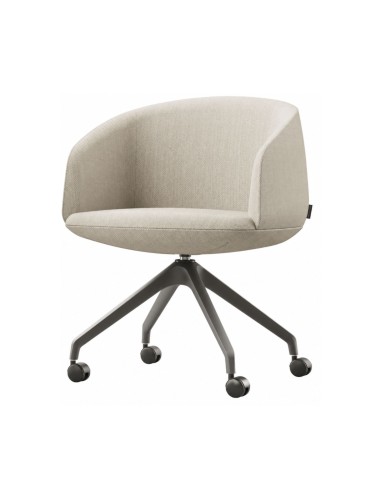Fauteuil de réunion KOPA 63 x 60,5 cm sur roulettes assise rembourrée.