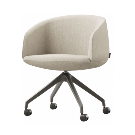 Fauteuil de réunion KOPA 63 x 60,5 cm sur roulettes assise rembourrée.