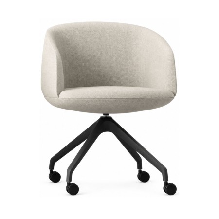 Siège rembourré de réunion avec roulettes design KOPA en beige.
